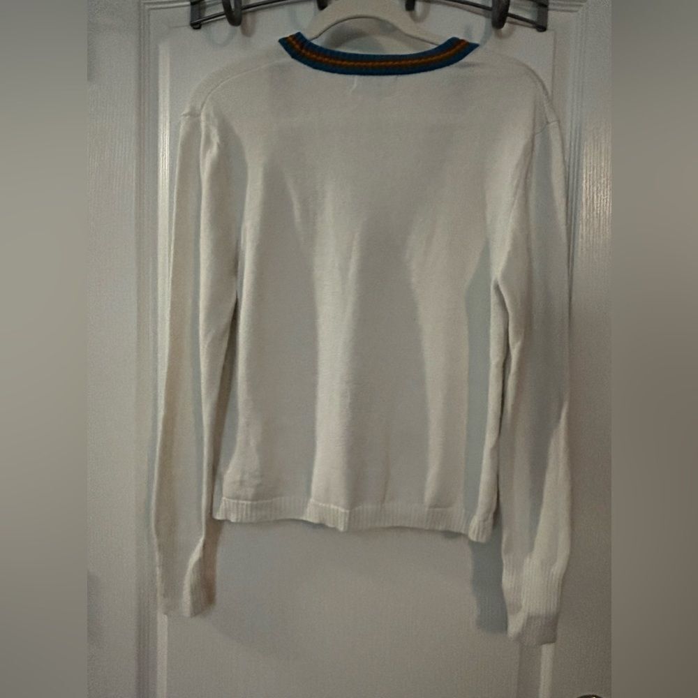 Urban outfitters‎ white contrast trim cropped sweater Small - Picture 2 of 13